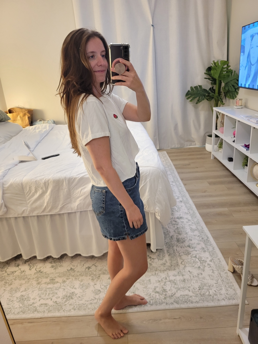 Forever 21 White Short Sleeve Tee with Watermelon Patch - Picture 4 of 6
